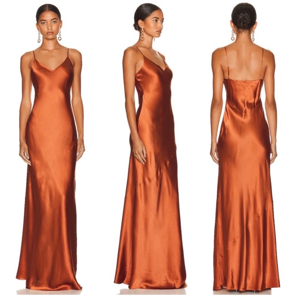 L’Agence Serita Slip Dress - Auburn